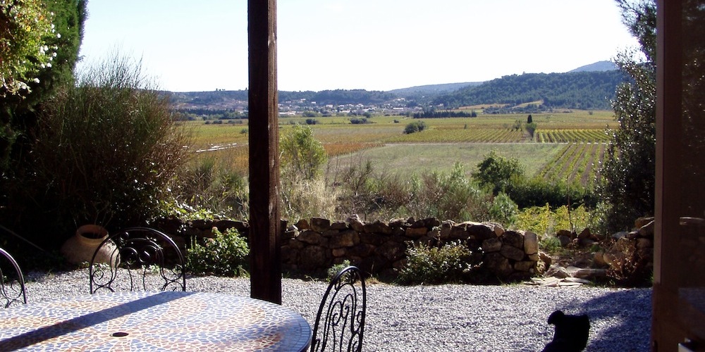 mas rojac gite cathare vue de la terrasse